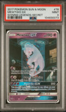 2017 POKEMON SUN & MOON MEWTWO GX #78 SHINING LEGENDS-SECRET MINT 9
