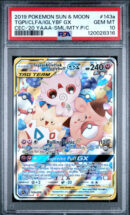 2019 POKEMOM SUN & MOON TGPI/CLFA/IGLYBF GX #143a CEE-'20 YAAA-SML/MTY. P/C GEM MT 10