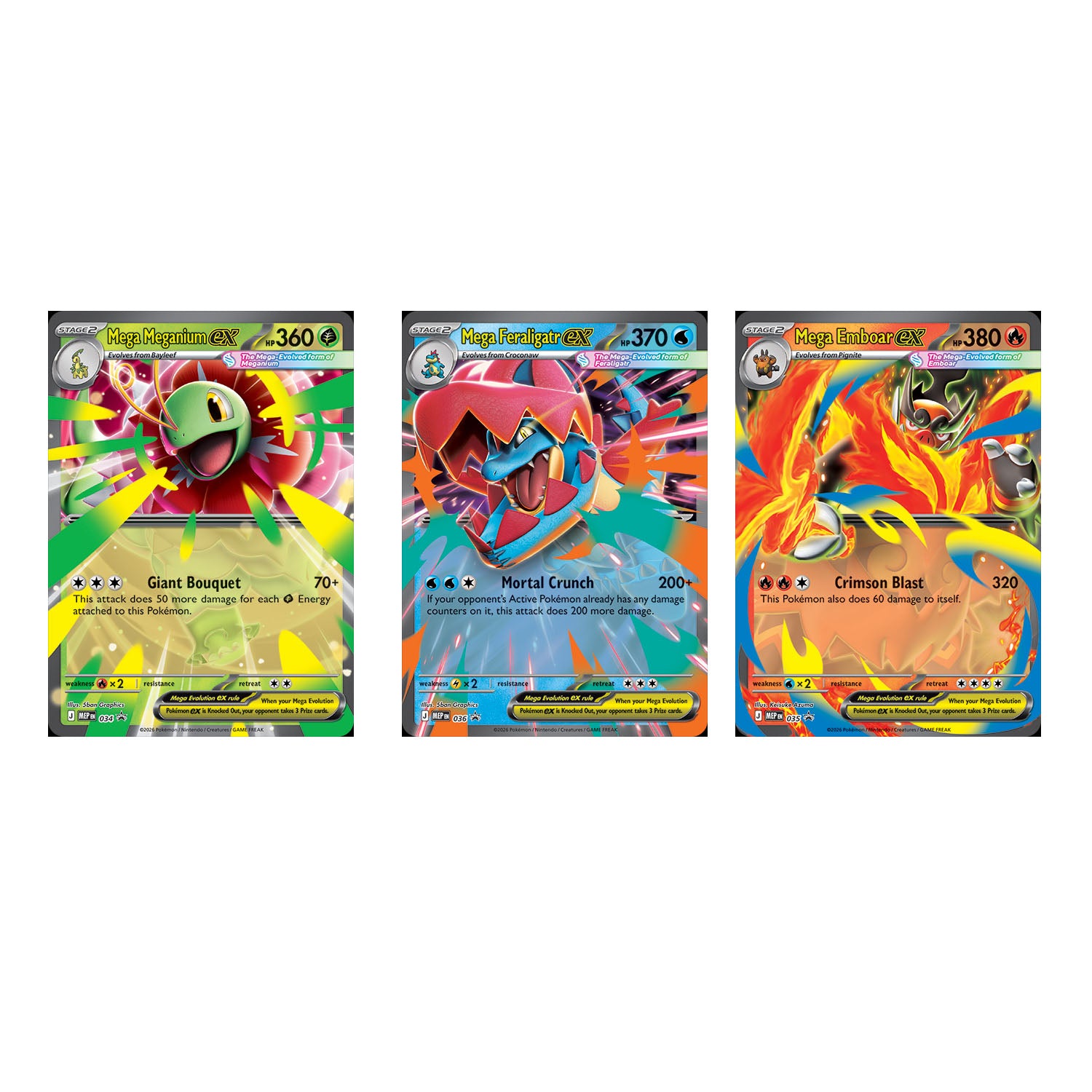 Ascended Heroes Mega ex Box (Mega Meganium, Emboar, or Feraligatr) - Image 2